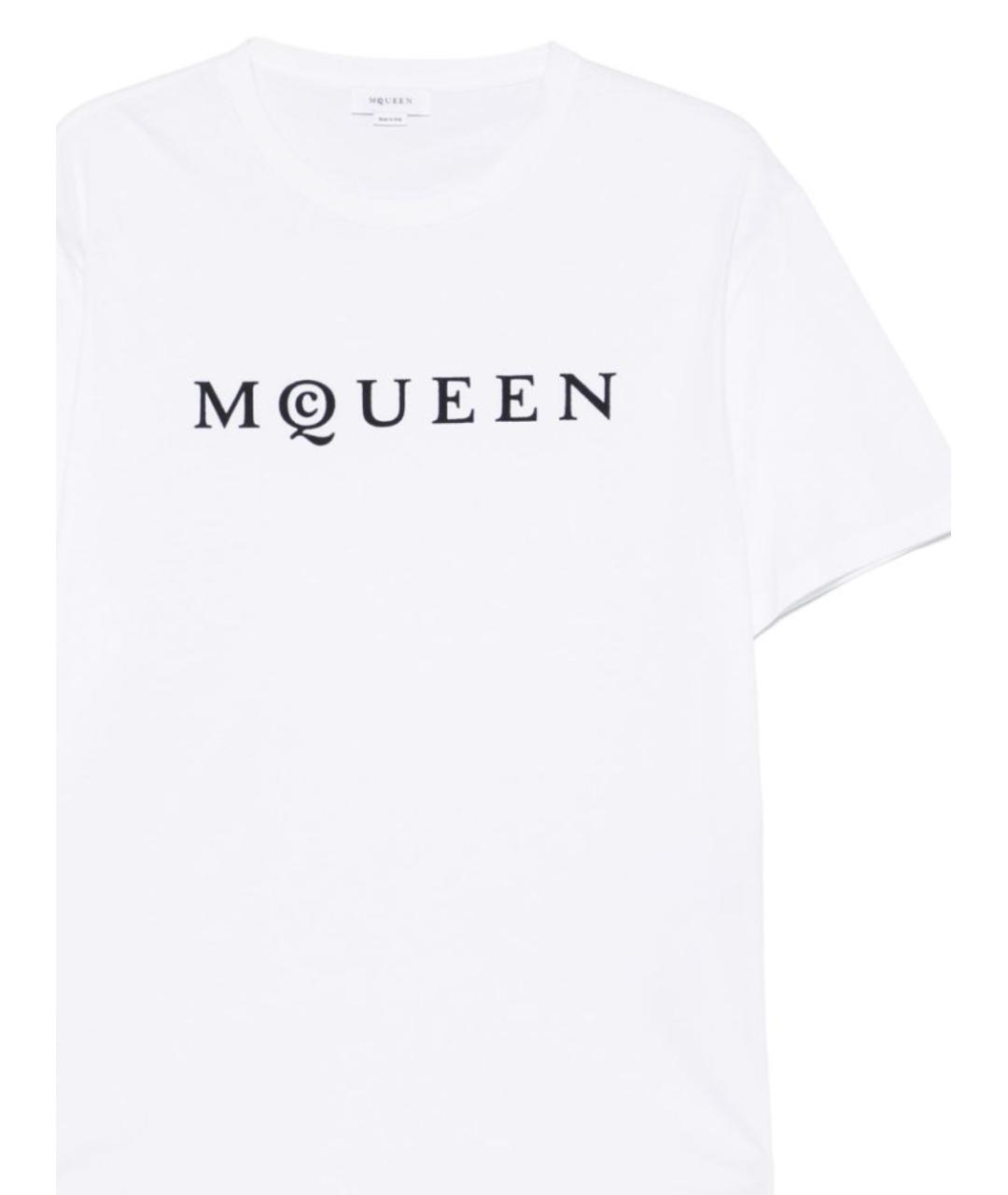 ALEXANDER MCQUEEN Белая хлопковая футболка, фото 2