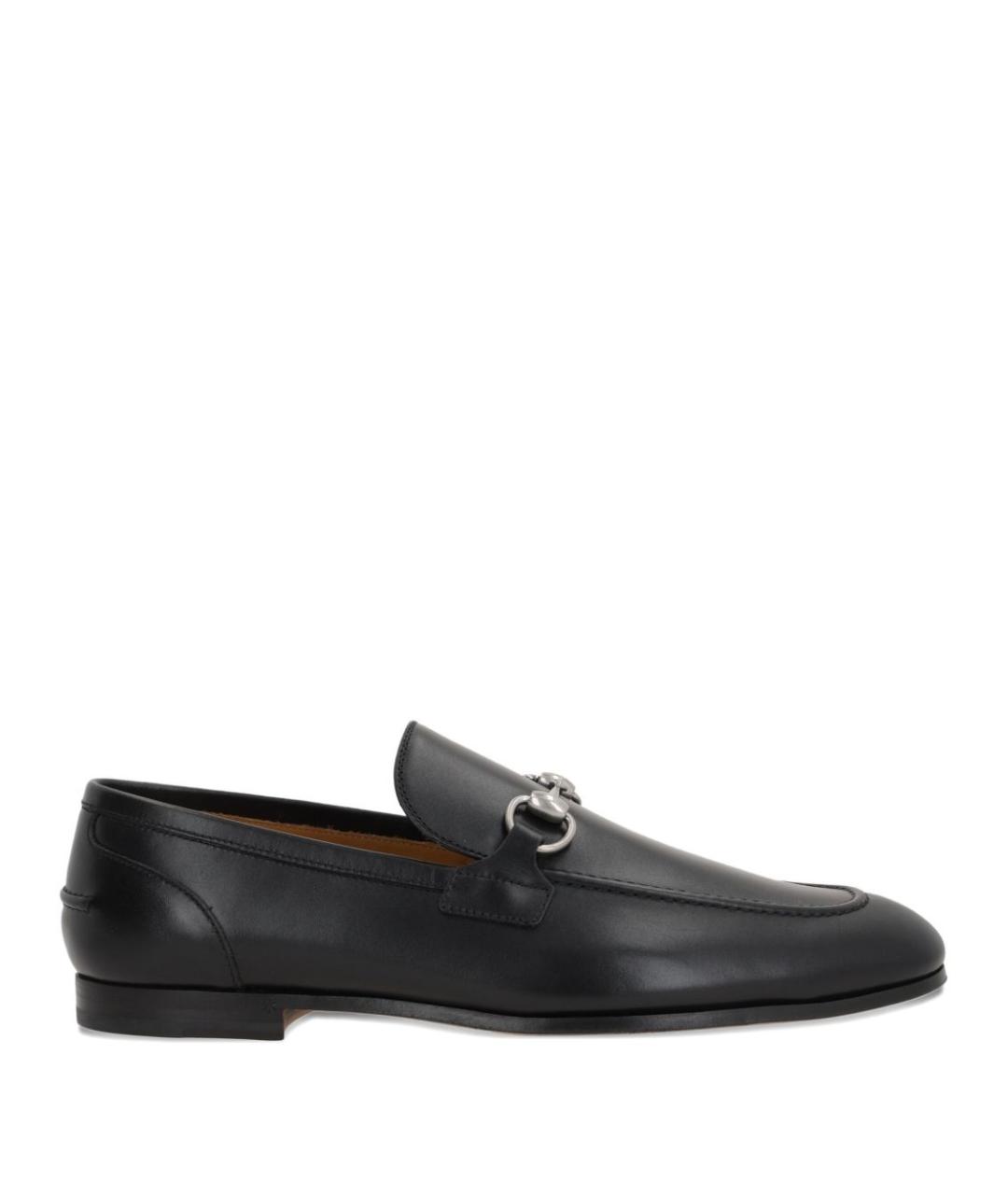 GUCCI Черные кожаные лоферы, фото 1