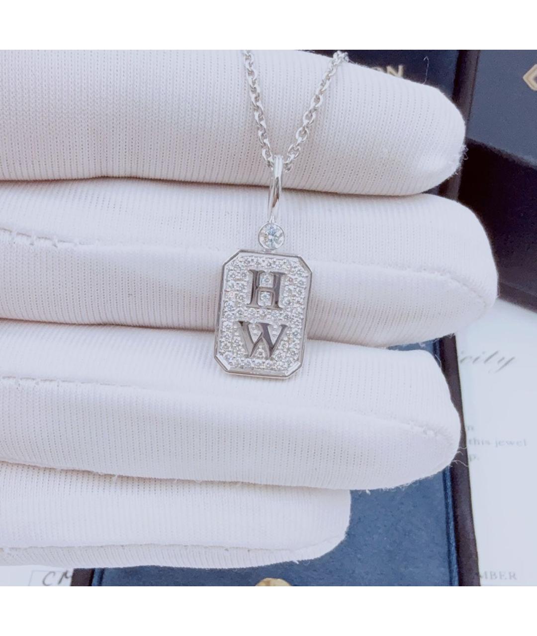 Harry Winston Белая платиновая подвеска, фото 3