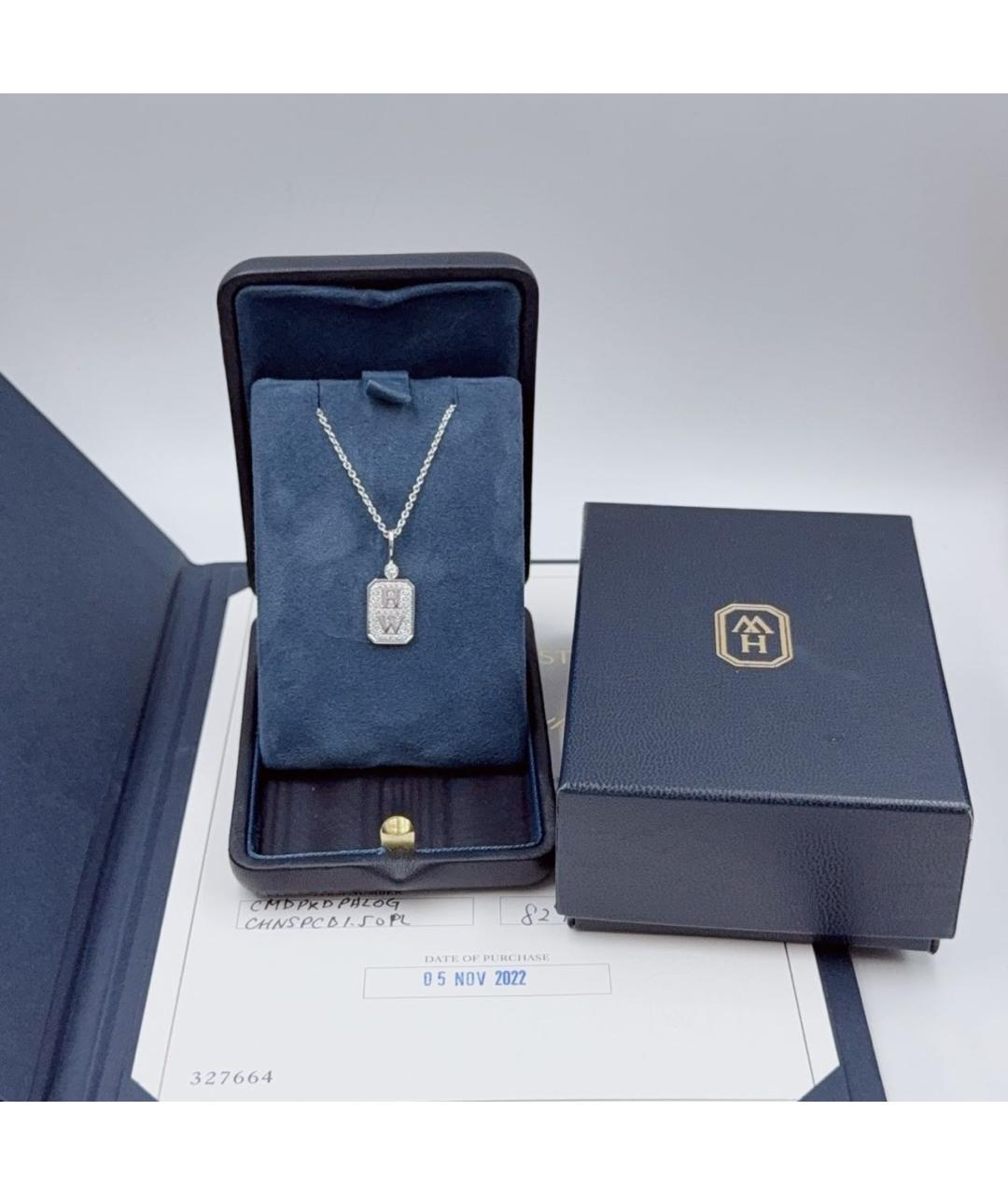 Harry Winston Белая платиновая подвеска, фото 8