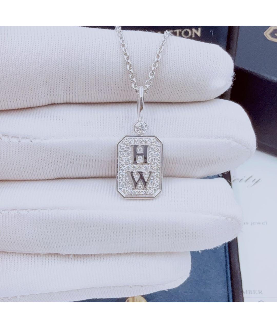 Harry Winston Белая платиновая подвеска, фото 2