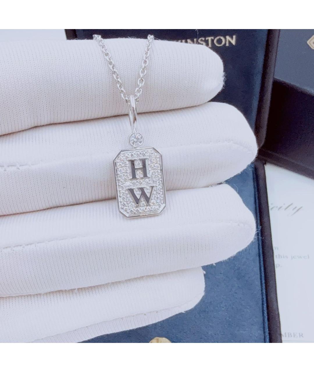 Harry Winston Белая платиновая подвеска, фото 4