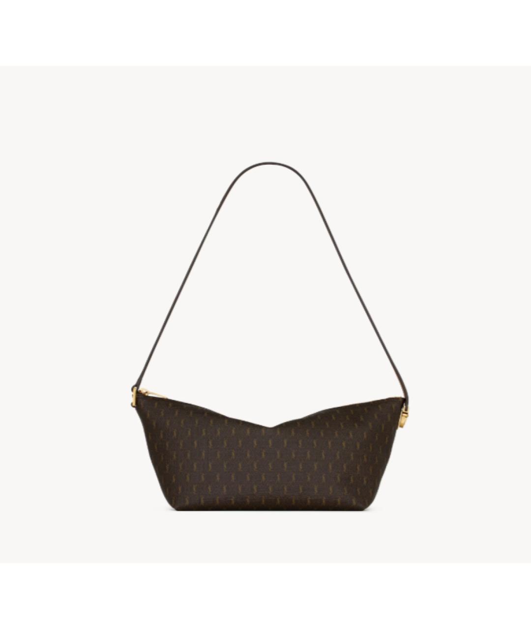 SAINT LAURENT Коричневая сумка на плечо, фото 9