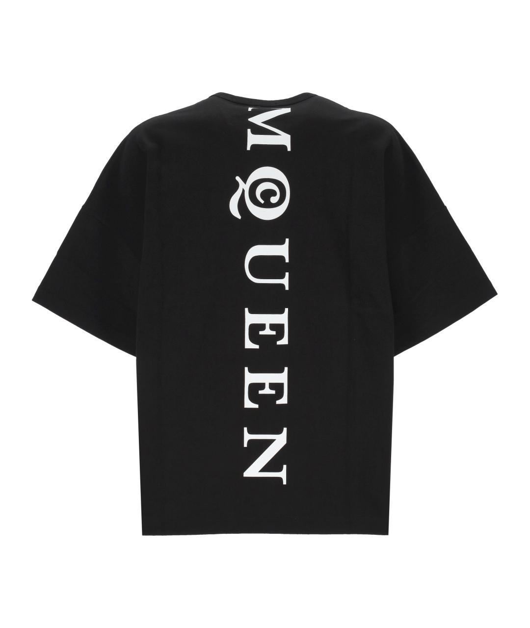 ALEXANDER MCQUEEN Черная хлопковая футболка, фото 3