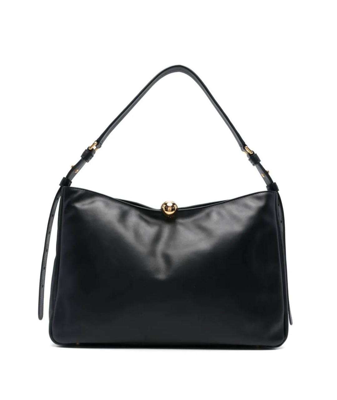 FURLA Черная кожаная сумка тоут, фото 1