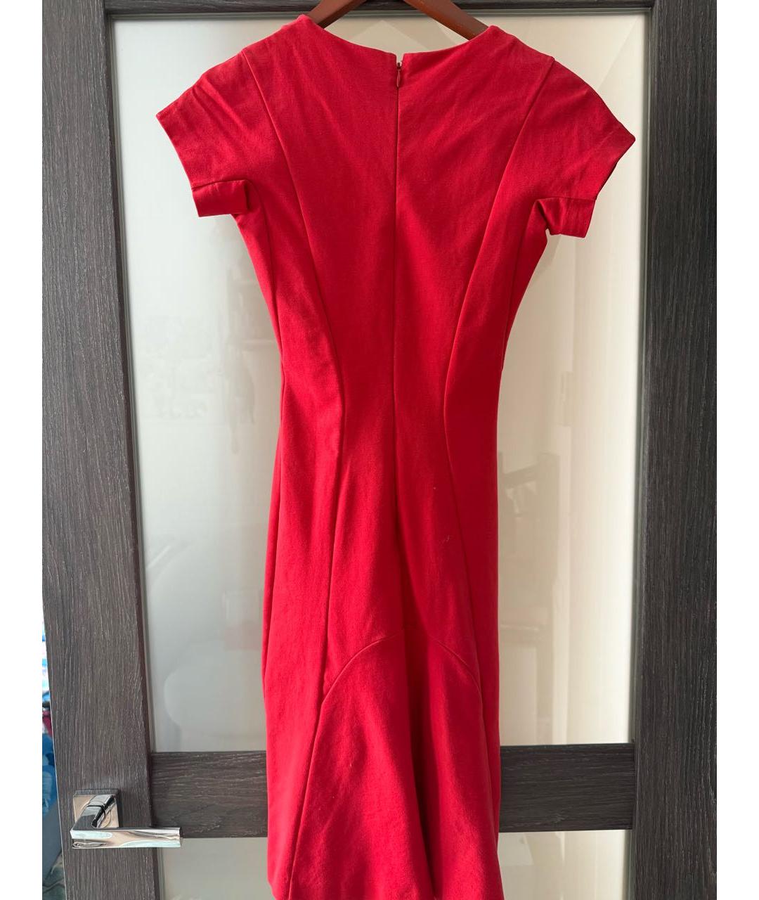 STELLA MCCARTNEY Красное хлопко-эластановое повседневное платье, фото 2