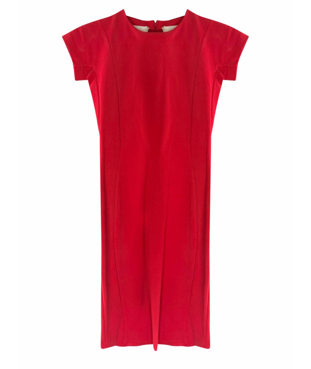 STELLA MCCARTNEY Красное хлопко-эластановое повседневное платье, фото 1