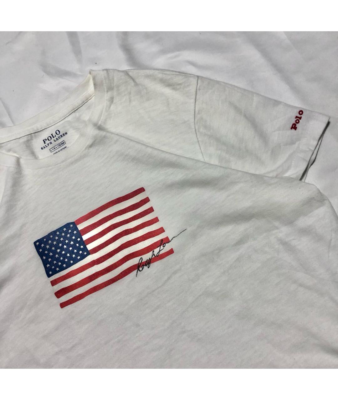 POLO RALPH LAUREN Белая хлопковая футболка, фото 3