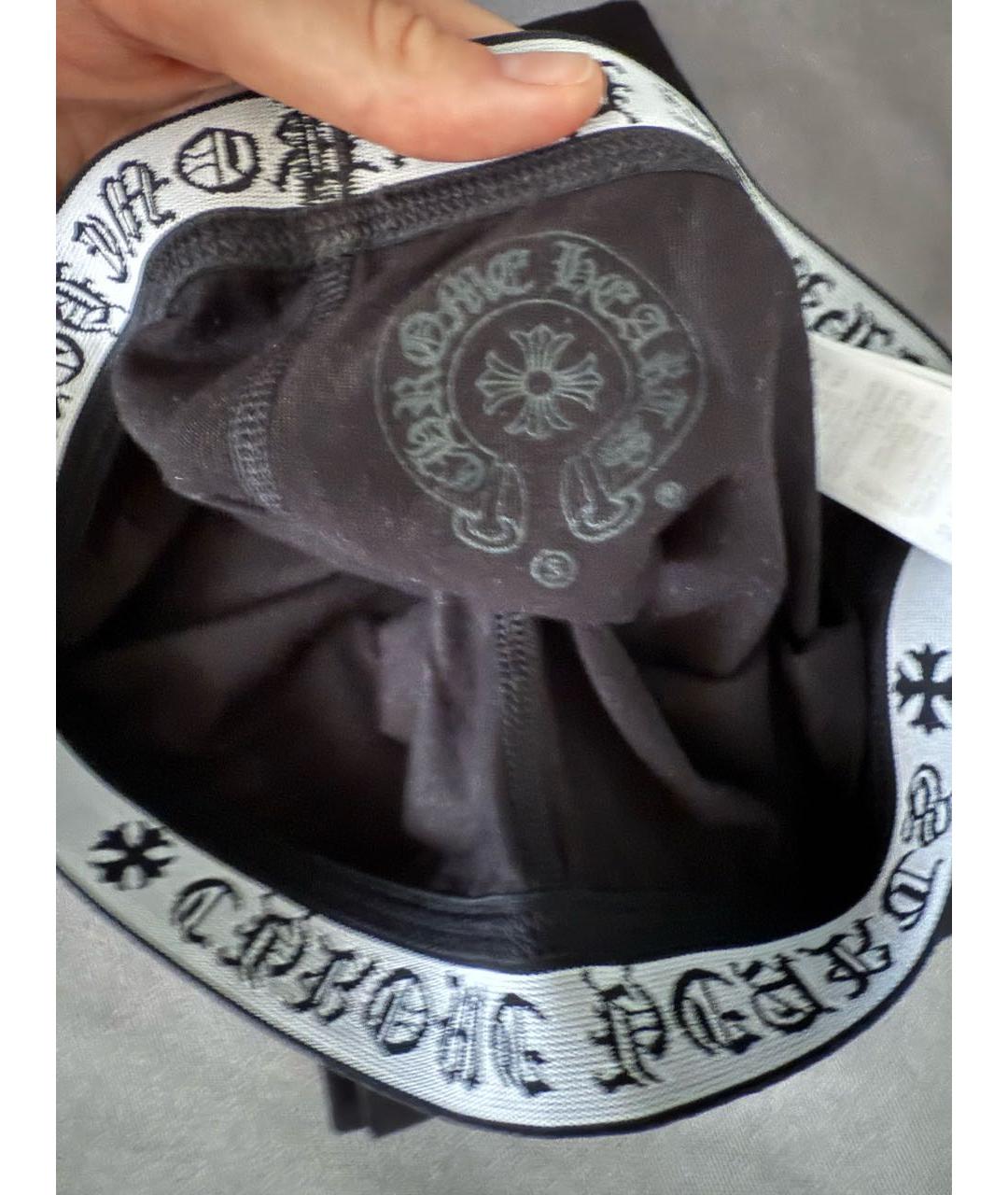 CHROME HEARTS Черные хлопковые леггинсы и велосипедки, фото 8