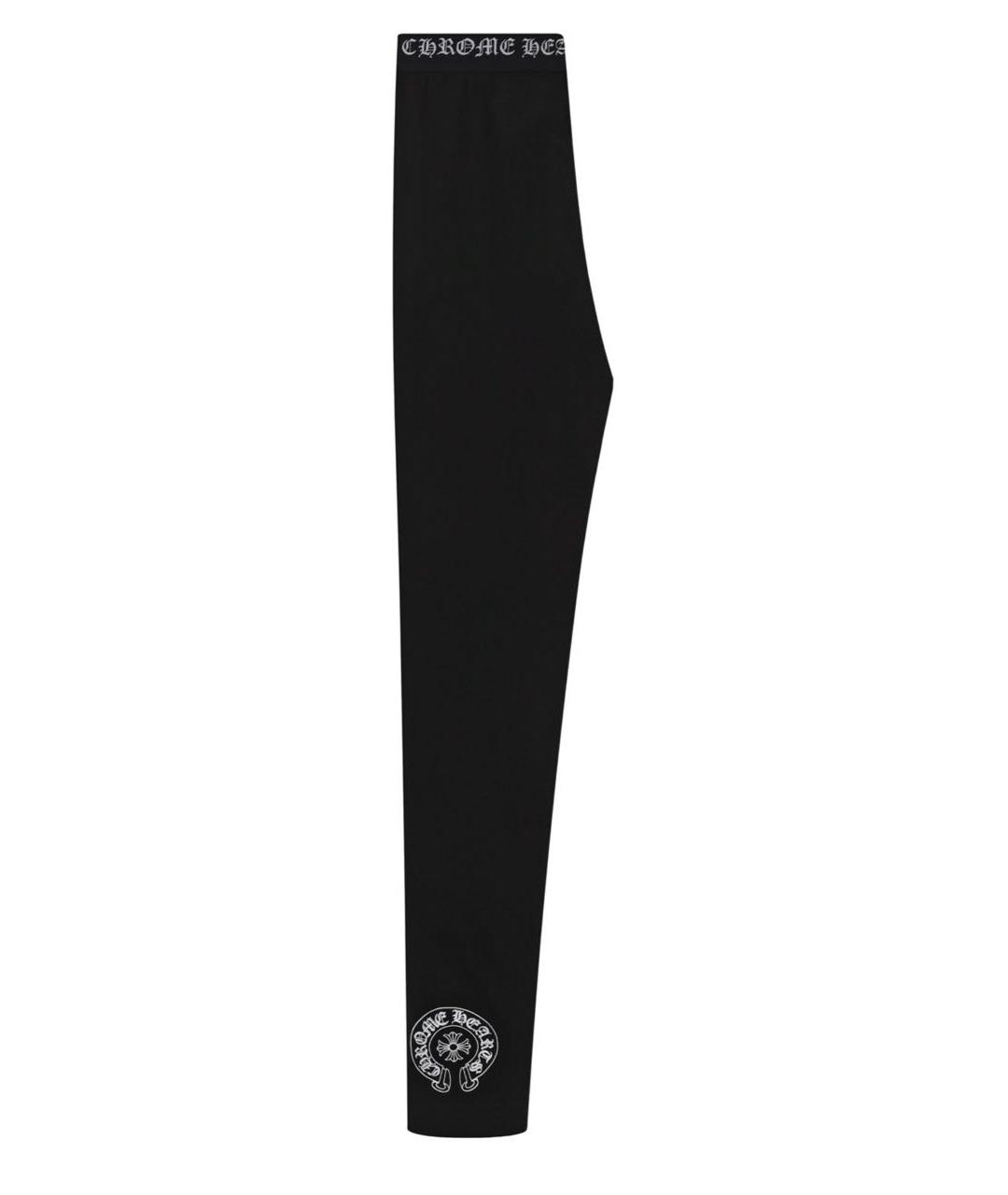 CHROME HEARTS Черные хлопковые леггинсы и велосипедки, фото 2