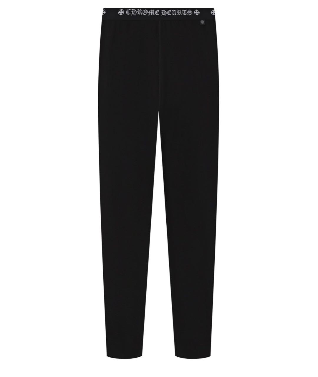 CHROME HEARTS Черные хлопковые леггинсы и велосипедки, фото 1