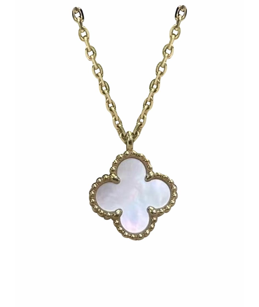 VAN CLEEF & ARPELS Белое колье из желтого золота, фото 1