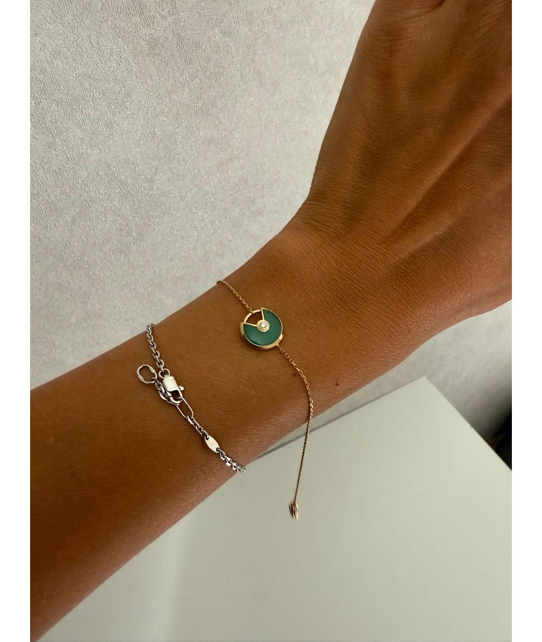 CARTIER Зеленый браслет из желтого золота, фото 3