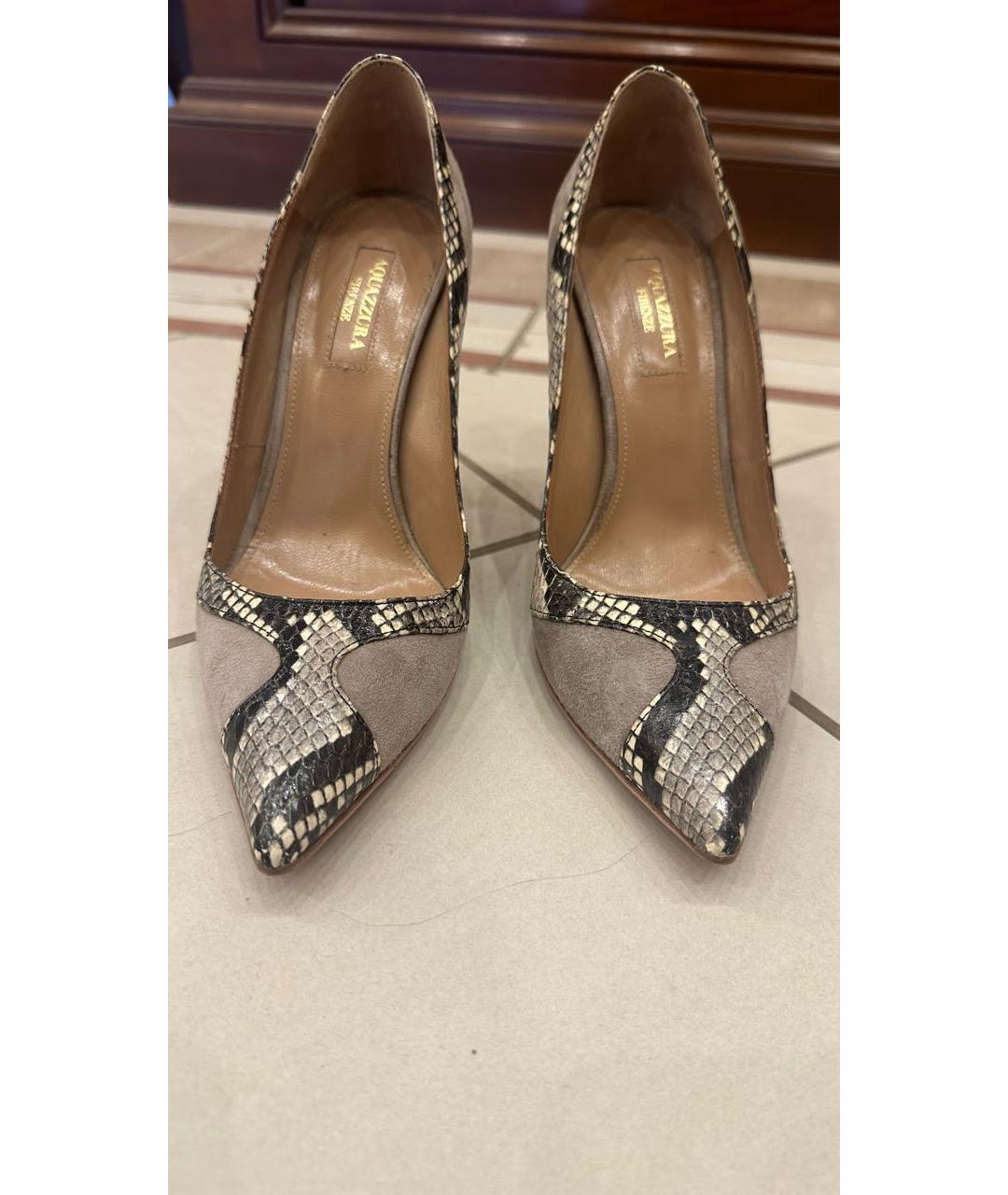 AQUAZZURA Бежевые замшевые туфли, фото 2
