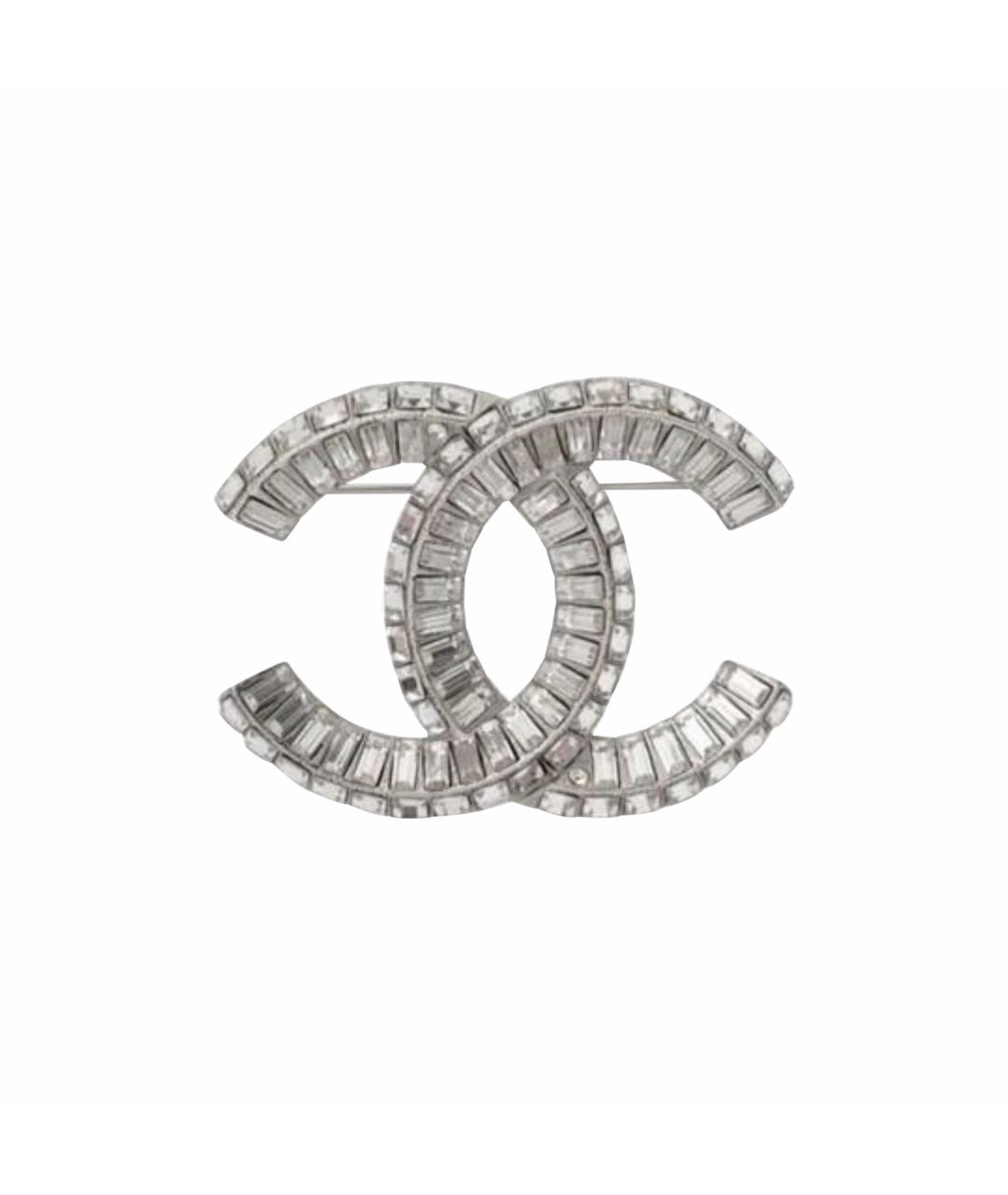 CHANEL Серебряная металлическая булавка / брошь, фото 1