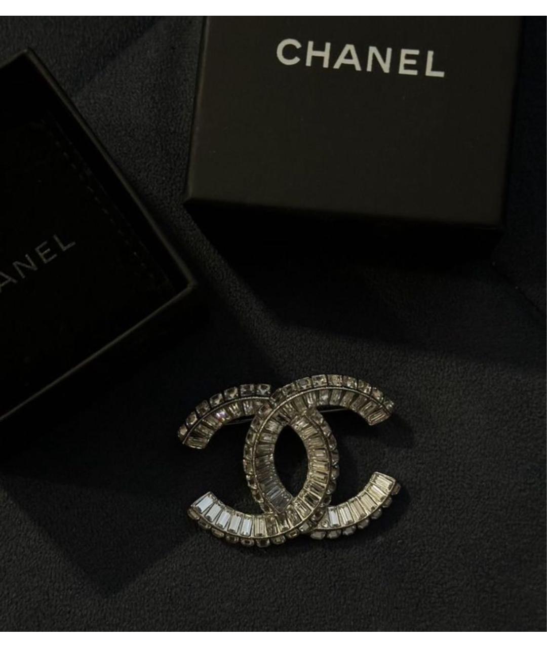 CHANEL Серебряная металлическая булавка / брошь, фото 4