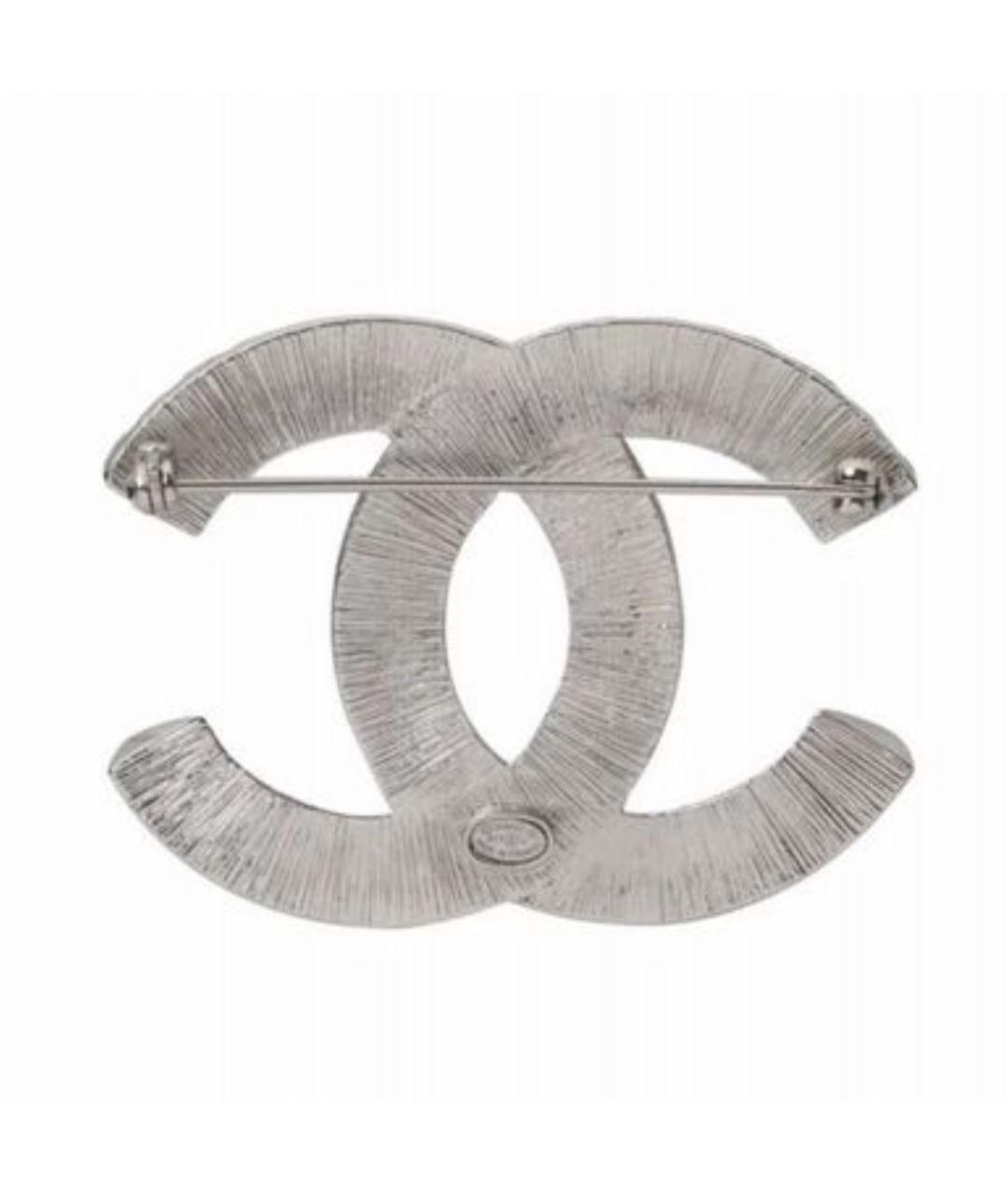 CHANEL Серебряная металлическая булавка / брошь, фото 2