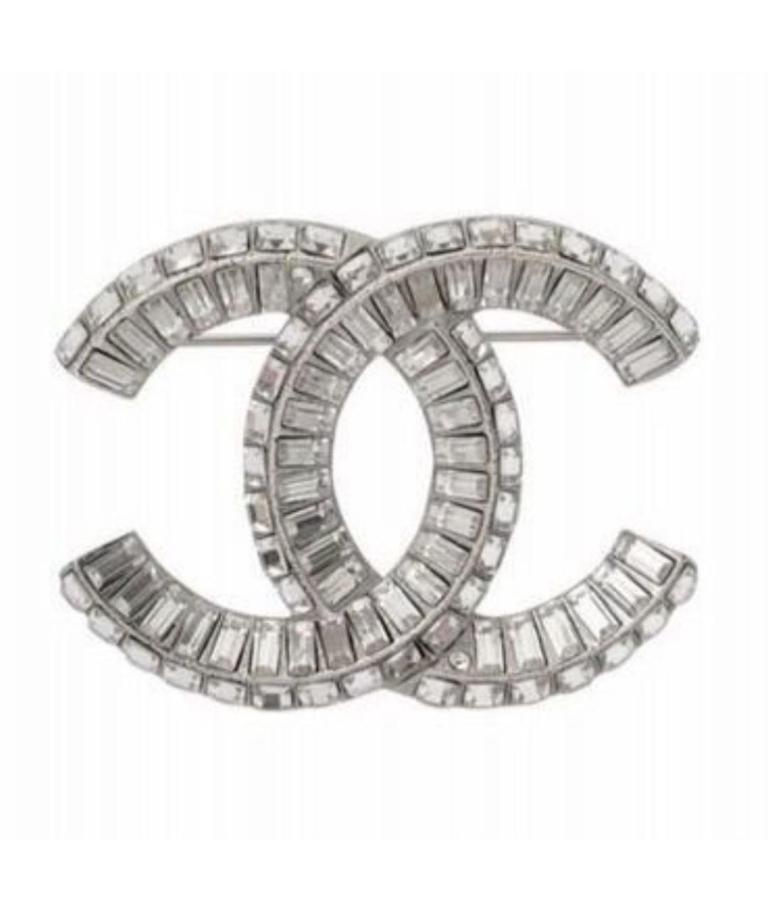 CHANEL Серебряная металлическая булавка / брошь, фото 8