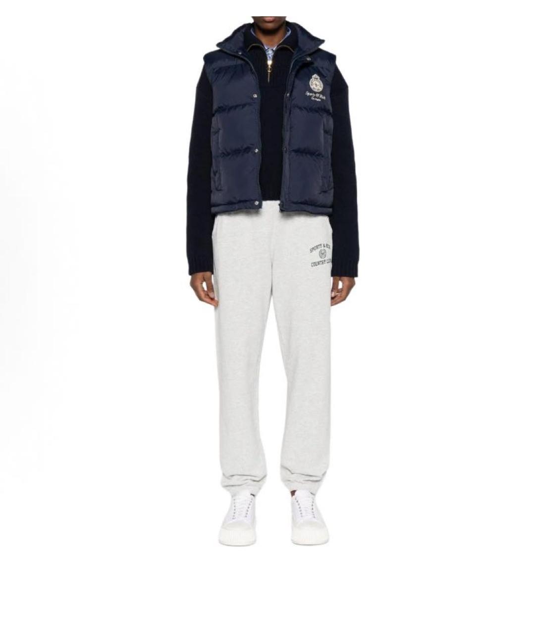 SPORTY AND RICH Серый хлопковый спортивный костюм, фото 3