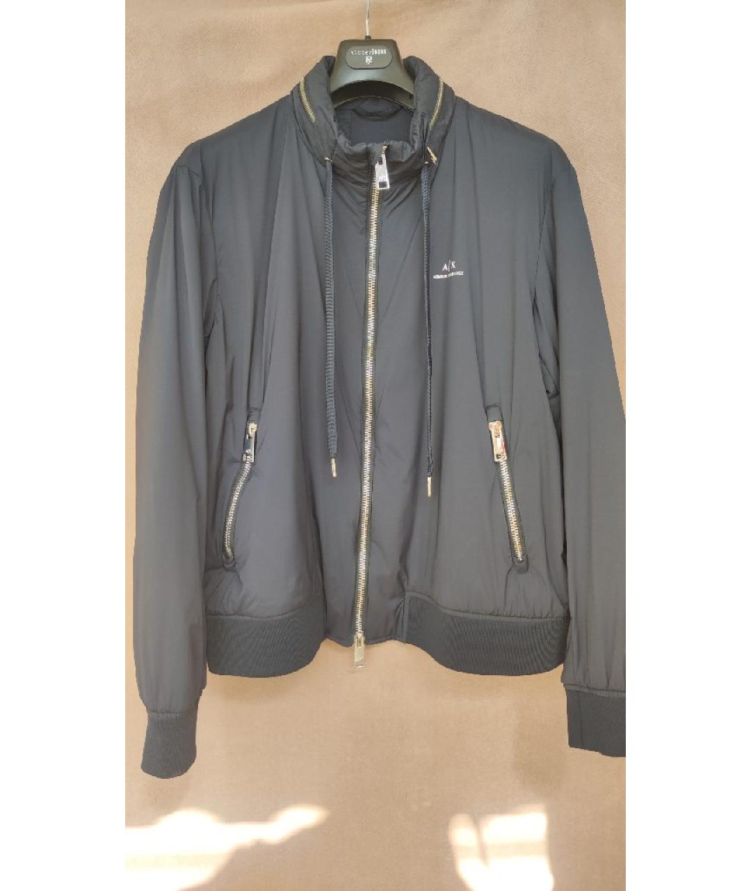 ARMANI EXCHANGE Темно-синяя полиэстеровая куртка, фото 8