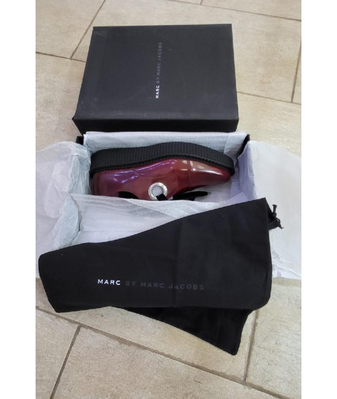 MARC BY MARC JACOBS Бордовые брогги и оксфорды из лакированной кожи, фото 6