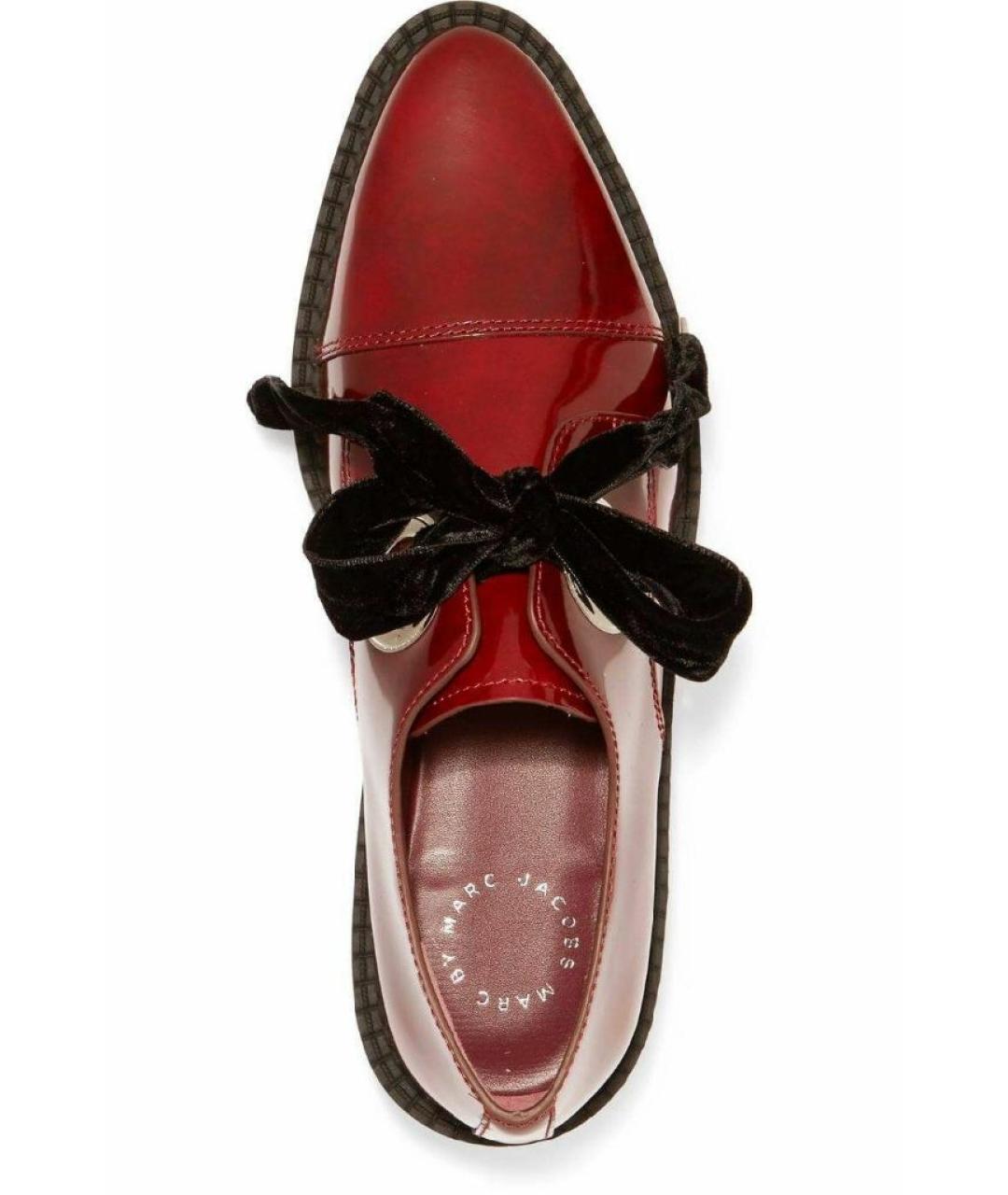 MARC BY MARC JACOBS Бордовые брогги и оксфорды из лакированной кожи, фото 4