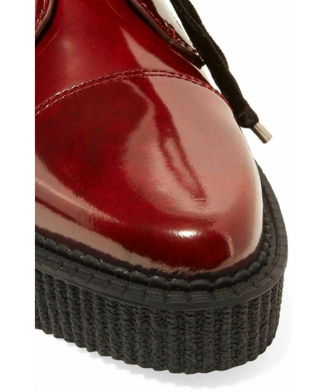 MARC BY MARC JACOBS Бордовые брогги и оксфорды из лакированной кожи, фото 5