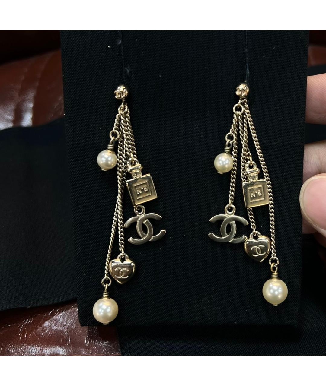 CHANEL Золотые серьги, фото 3
