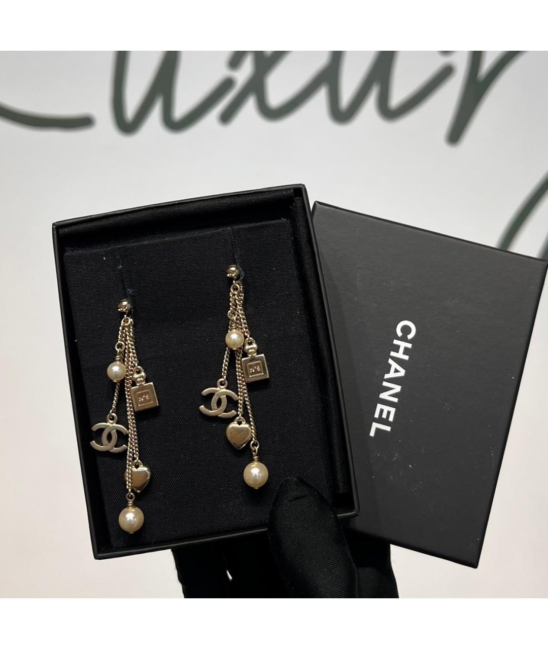 CHANEL Золотые серьги, фото 7