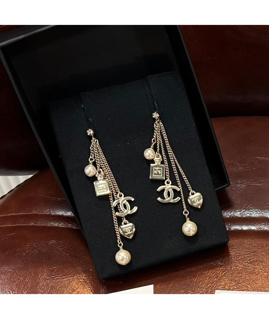 CHANEL Золотые серьги, фото 2