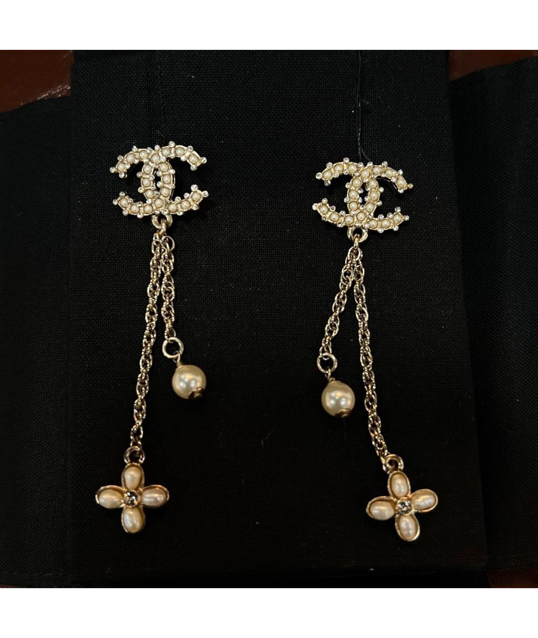CHANEL Золотые серьги, фото 3