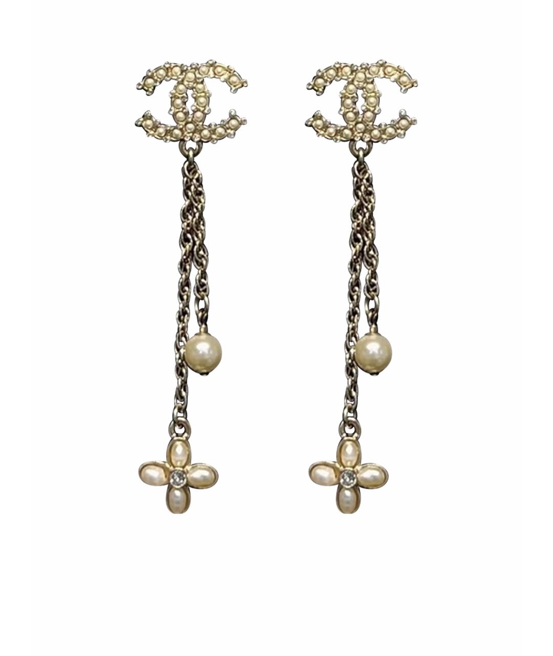 CHANEL Золотые серьги, фото 1