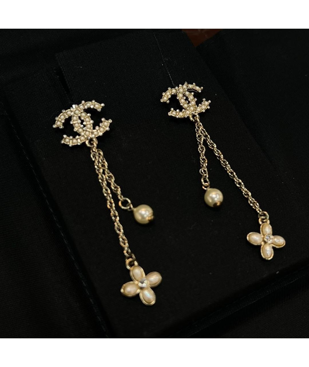 CHANEL Золотые серьги, фото 2