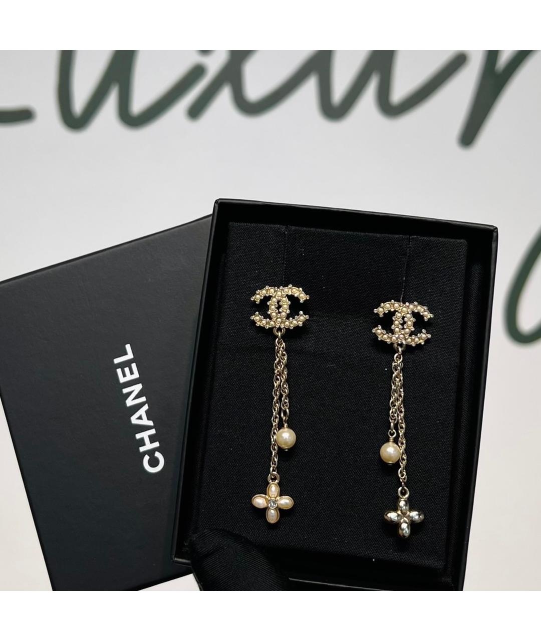 CHANEL Золотые серьги, фото 6