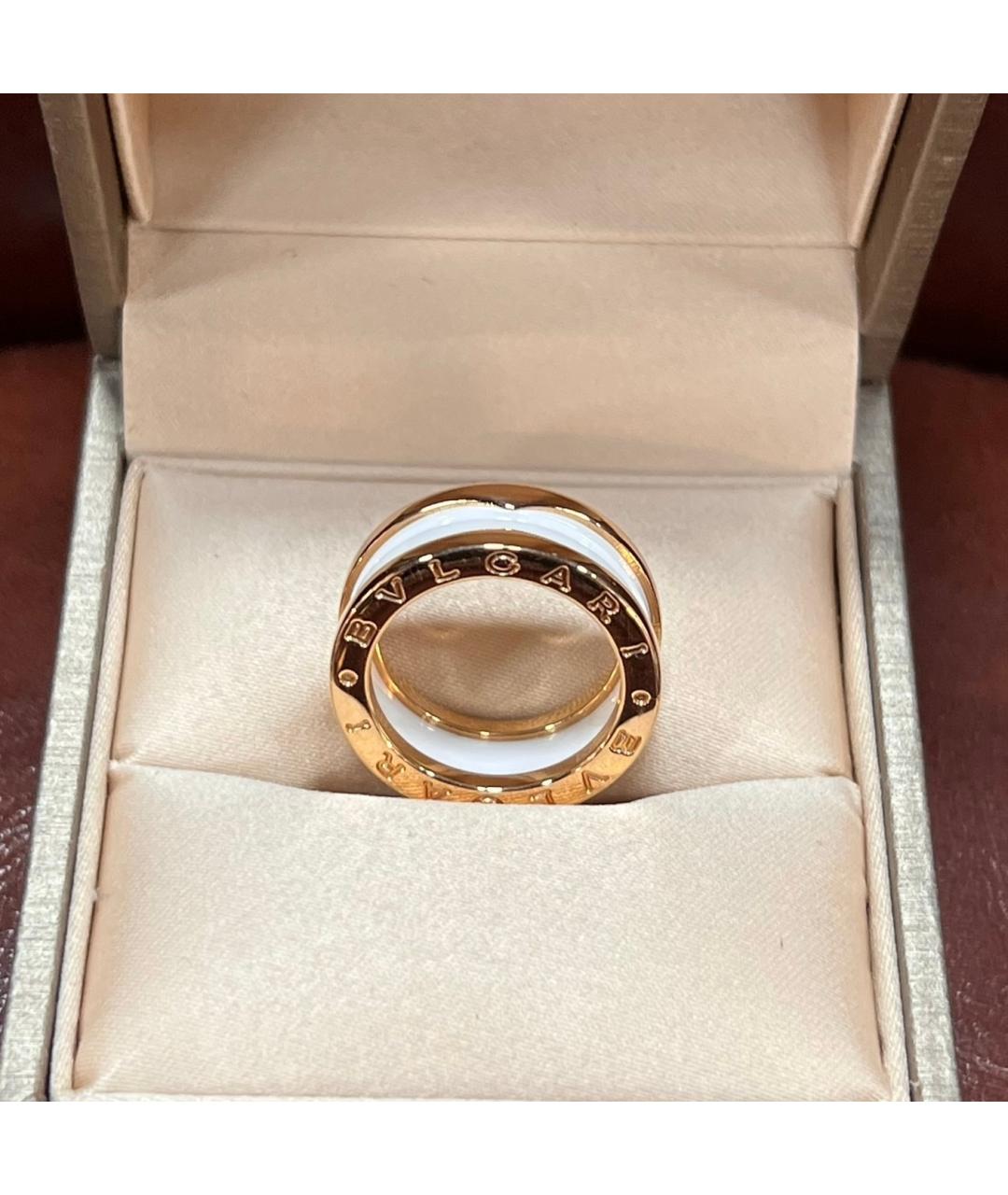 BVLGARI Белое кольцо из розового золота, фото 3