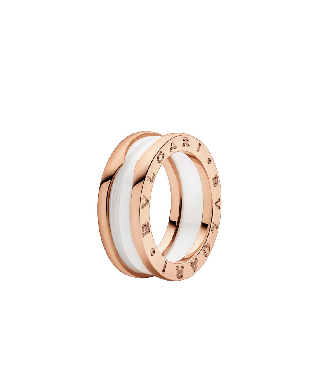 BVLGARI Белое кольцо из розового золота, фото 1