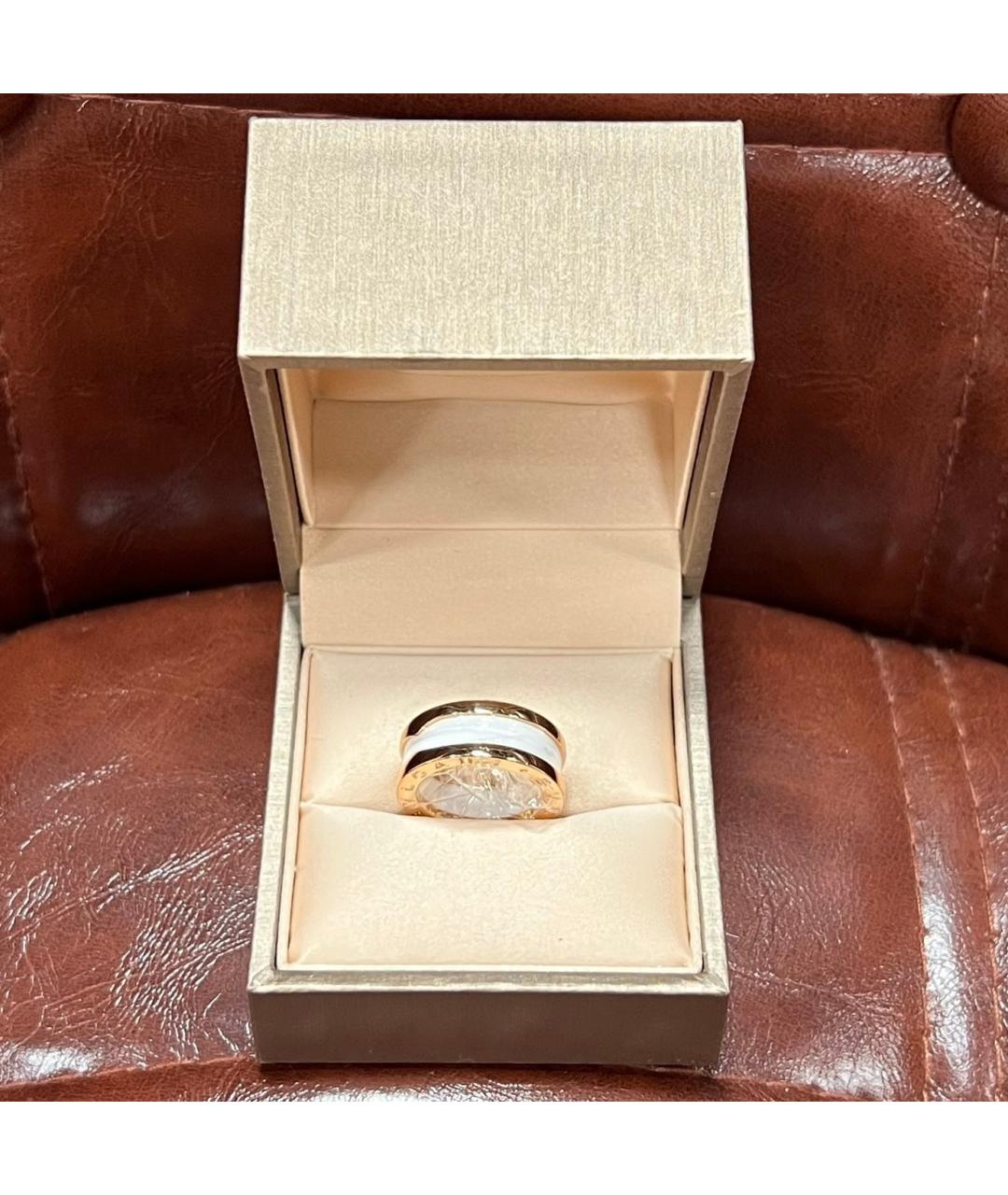 BVLGARI Белое кольцо из розового золота, фото 2