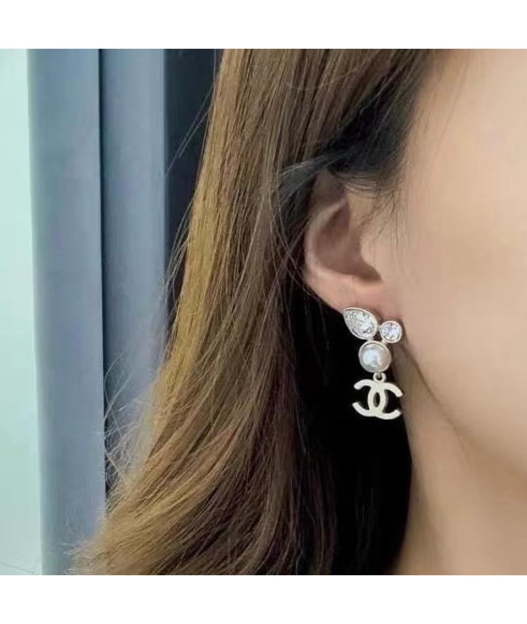 CHANEL Серебряные серьги, фото 5