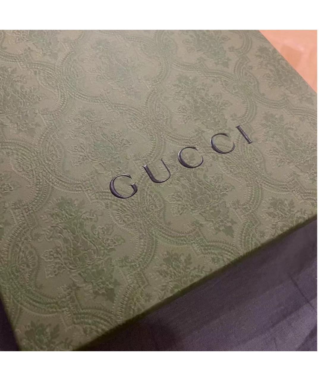 GUCCI Коричневый хлопковый шарф, фото 3