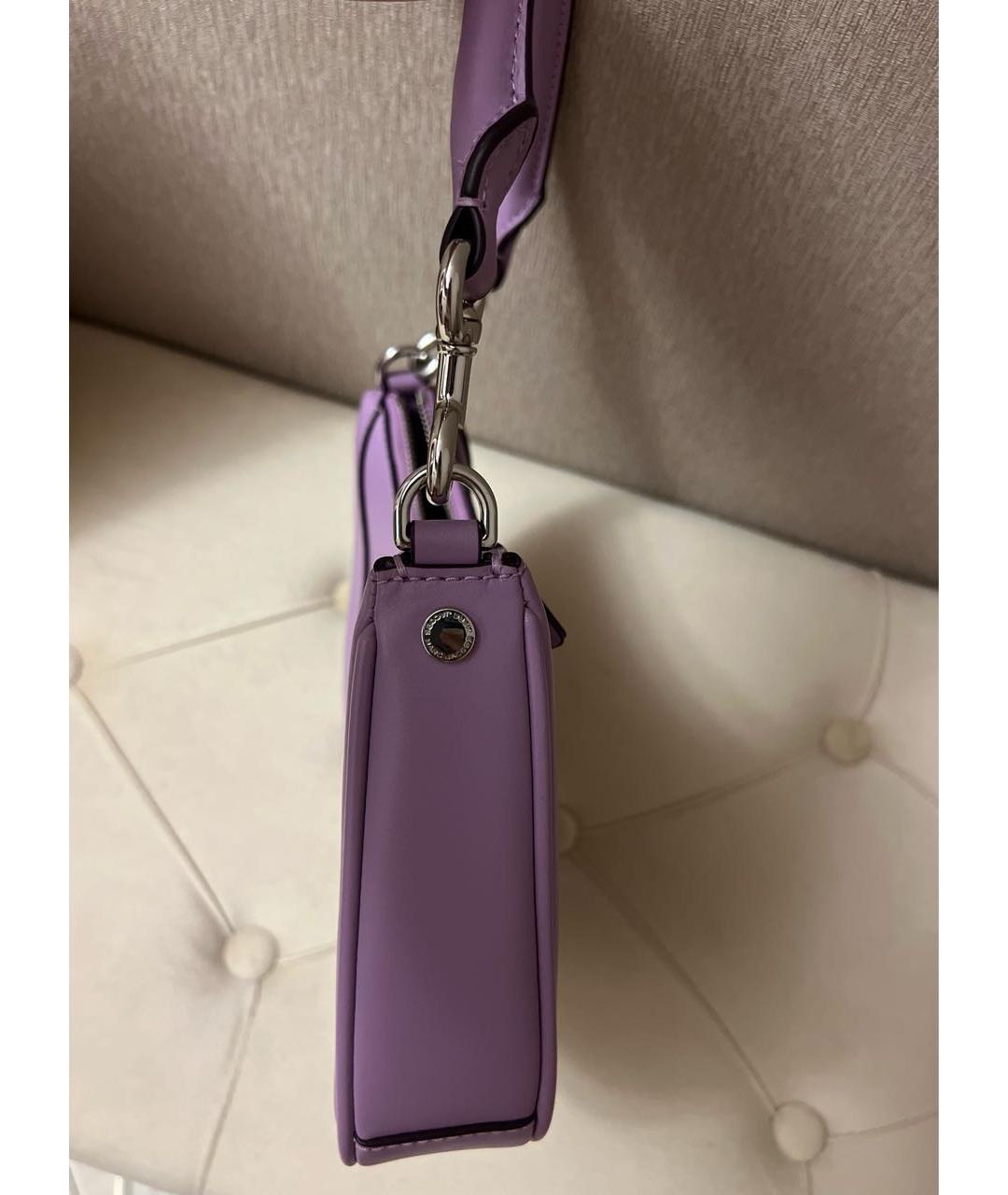 MARC JACOBS Фиолетовая кожаная сумка с короткими ручками, фото 2