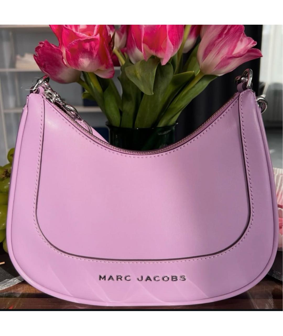 MARC JACOBS Фиолетовая кожаная сумка с короткими ручками, фото 4