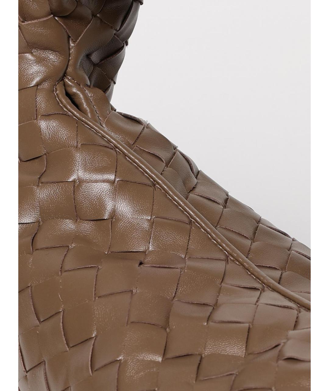 BOTTEGA VENETA Коричневая кожаная сумка через плечо, фото 4