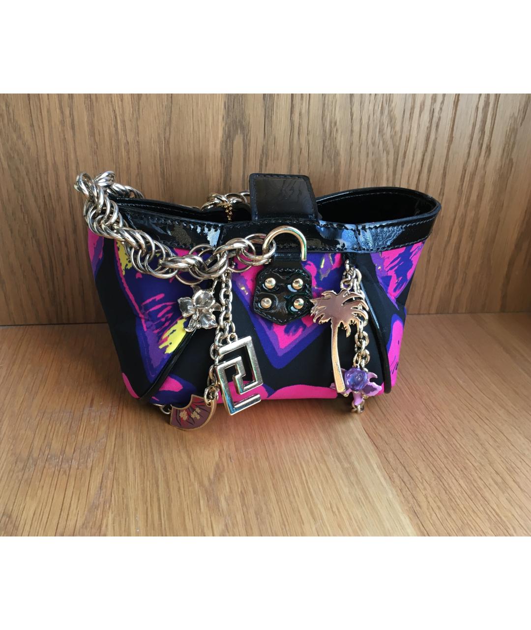 VERSACE Мульти сумка тоут из лакированной кожи, фото 3