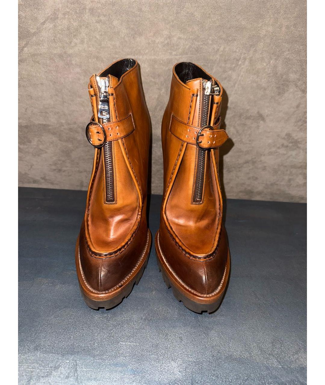 PRADA Коричневые кожаные ботильоны, фото 2
