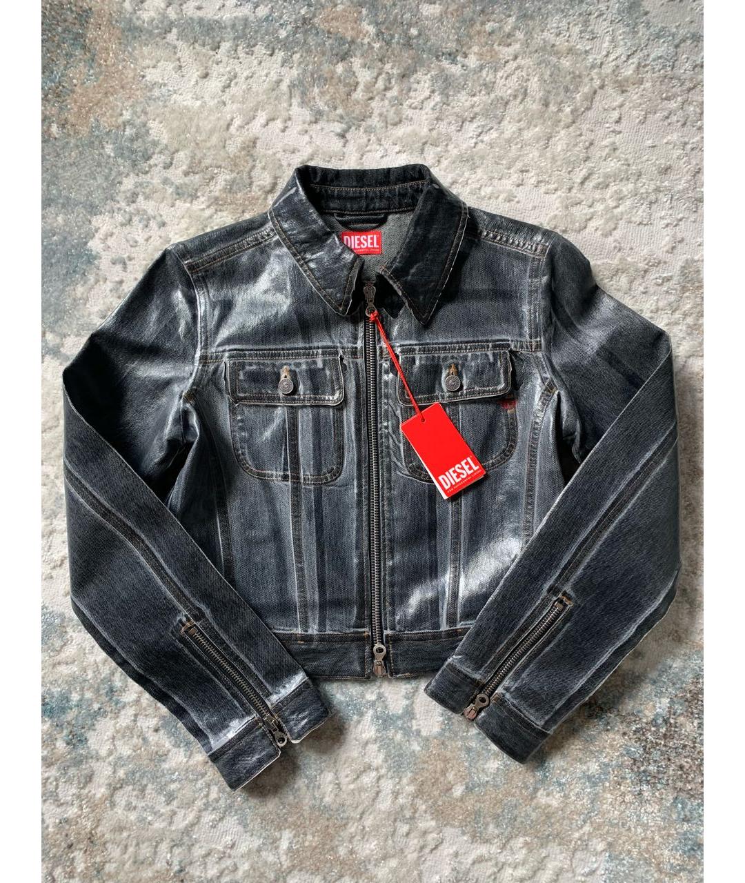 DIESEL Черная деним куртка, фото 5