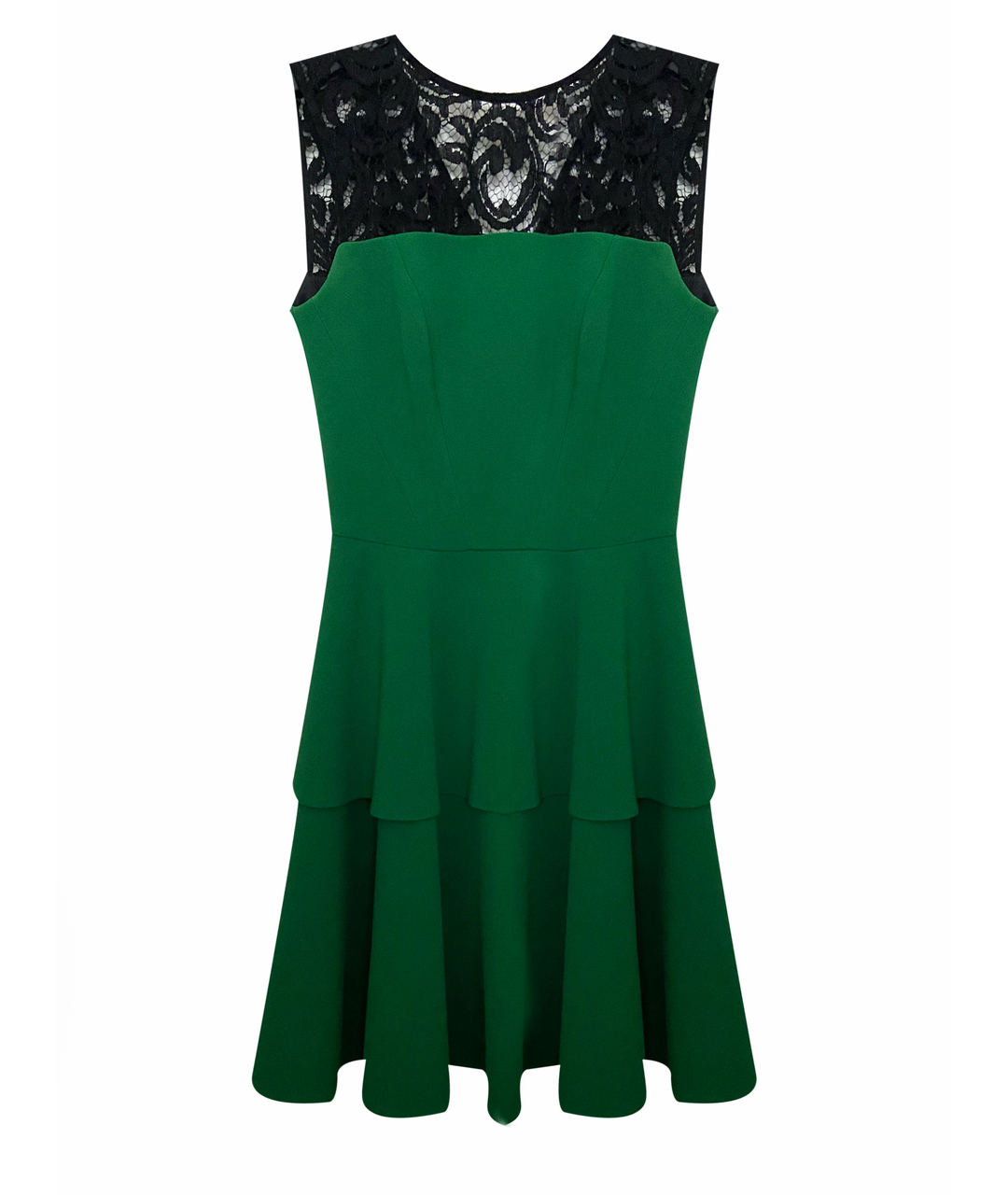 CHAPURIN Зеленые креповое повседневное платье, фото 1