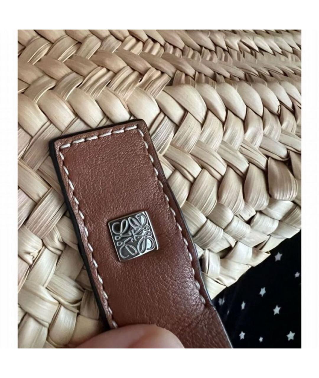 LOEWE Бежевая пляжная сумка, фото 6