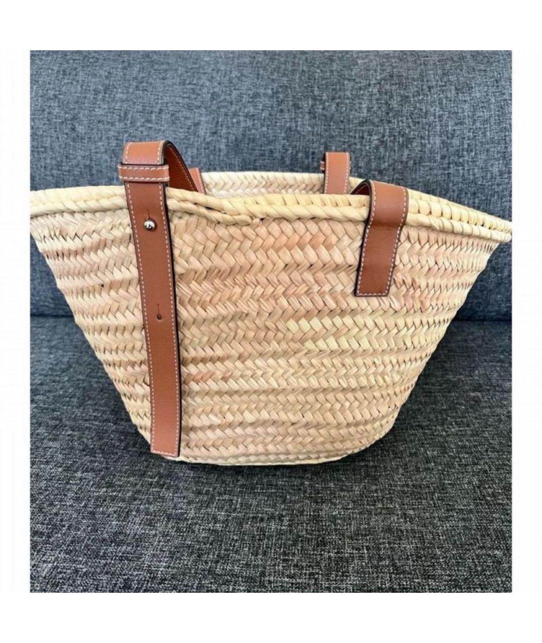 LOEWE Бежевая пляжная сумка, фото 3