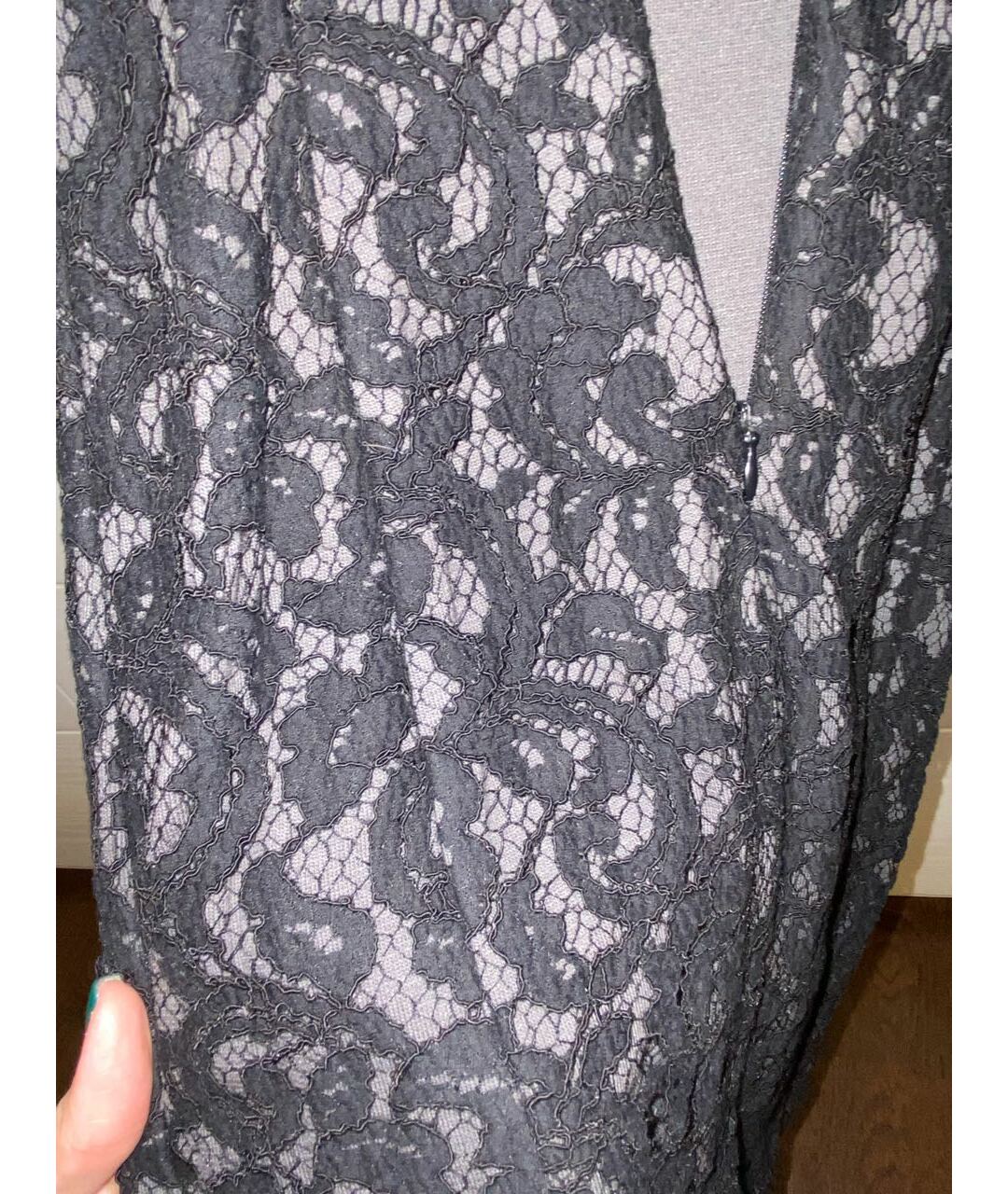 CHAPURIN Антрацитовое кружевное вечернее платье, фото 4