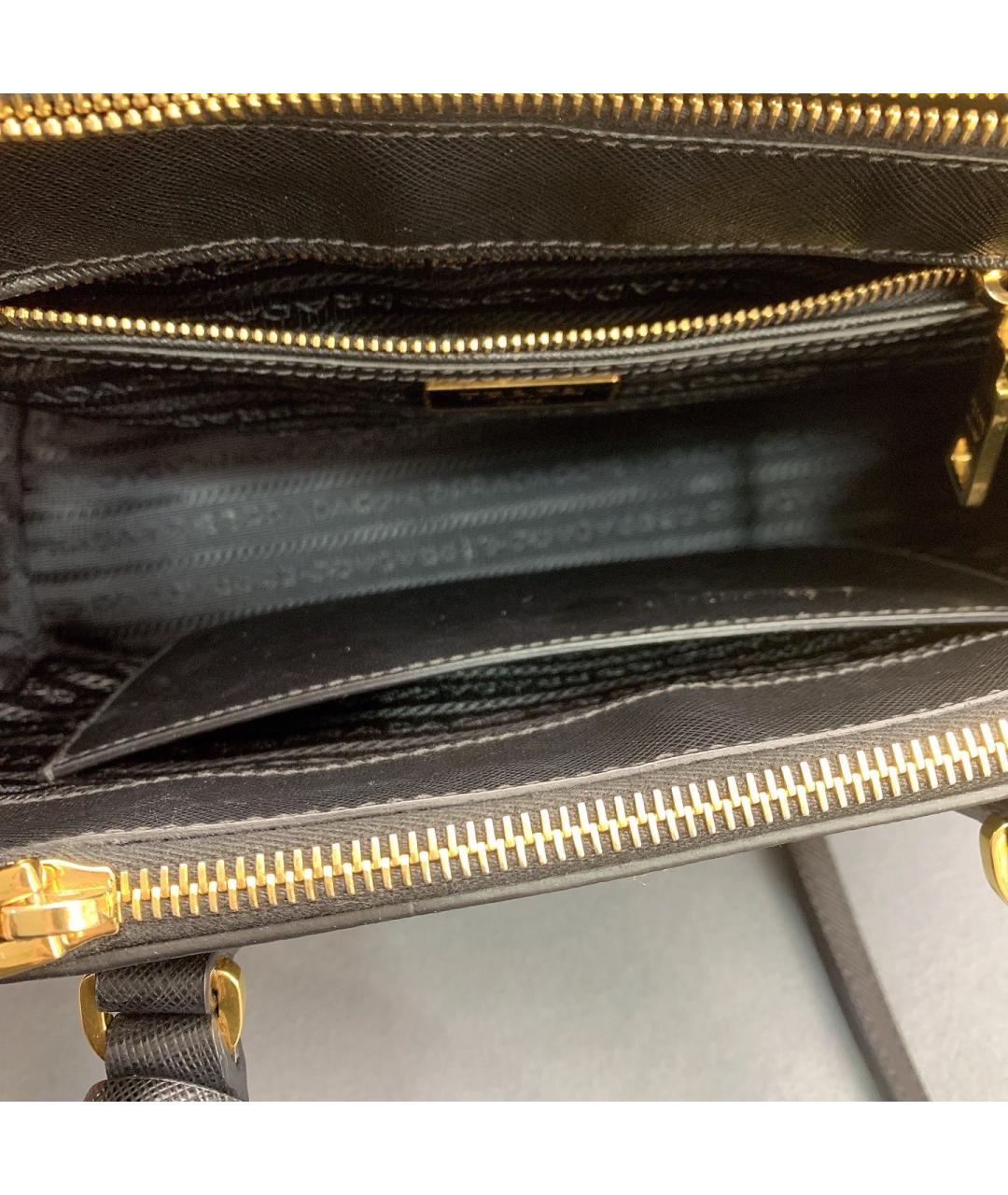 PRADA Черная кожаная сумка тоут, фото 6
